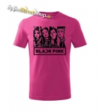 BLACKPINK - Logo & Band - ružové detské tričko