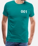SQUID GAME - 001 - pánske tričko vo farbe tmavý tyrkys