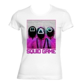 SQUID GAME - Squad Retrowave - biele dámske tričko