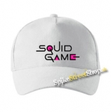 SQUID GAME - Logo Colour Pink - biela šiltovka (-30%=AKCIA)