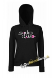 SQUID GAME - Logo Colour Pink - čierna dámska mikina