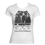 METALLICA - 40th Anniversary - biele dámske tričko