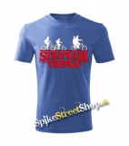 STRANGER THINGS - Bicycle Gang - azurovomodré pánske tričko