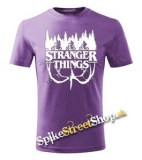 STRANGER THINGS - Logo Flip - fialové detské tričko