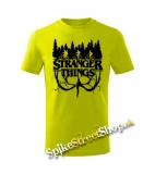 STRANGER THINGS - Logo Flip - Limetkové pánske tričko