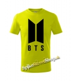 BTS - BANGTAN BOYS - Logo - limetkové detské tričko