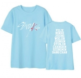 STRAY KIDS - Logo & Names - svetlomodré pánske tričko