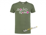 SQUID GAME - Logo Colour Pink - olivové pánske tričko