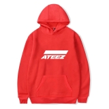 ATEEZ - Logo - červená pánska mikina