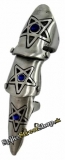 FINGER CLAW - Ring Inverted Pentagram Blue- kovový kĺbový prsteň v tvare pazúra