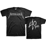 METALLICA - 40th Anniversary Songs Logo - čierne pánske tričko