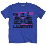 SEX PISTOLS - Pretty Vacant Coaches - modré pánske tričko