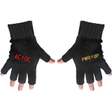 AC/DC - PWR-UP Logo - čierne rukavice bez prstov