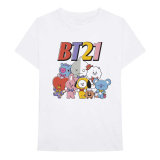 BT21 - Colourful Squad - biele pánske tričko