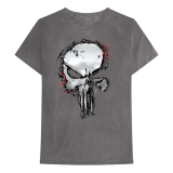 MARVEL COMICS - Punisher Metallic Skull - sivé pánske tričko