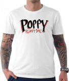 HUGGY WUGGY - Poppy Playtime Logo - biele pánske tričko