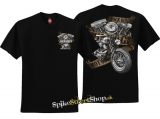 BIKER COLLECTION - Rock Rider - čierne pánske tričko (Výpredaj)
