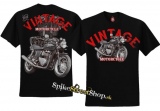 BIKER COLLECTION - Vintage Motorcycle 2 - čierne pánske tričko (Výpredaj)