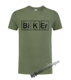 BIKER - Tabuľka Chemických Prvkov - olivové pánske tričko