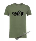 CLASH OF CLANS - Logo - olivové pánske tričko