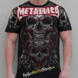 METALLICA - Fullprint Dead Faces - čierne pánske tričko 