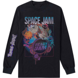 SPACE JAM - Ready 2 Jam - čierne pánske tričko s dlhými rukávmi