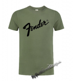 FENDER - Logo - olivové pánske tričko
