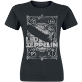LED ZEPPELIN - Vintage Print LZ1 - čierne dámske tričko