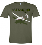 BAYRAKTAR TB2 - khaki olivové pánske tričko