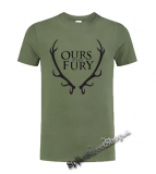 GAME OF THRONES - OURS IS THE FURY - Logo - olivové pánske tričko