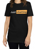 JUST CHATTING - Logo - čierne dámske tričko
