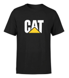 CAT - Logo - čierne detské tričko
