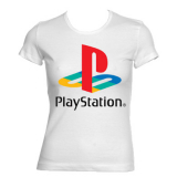 PLAYSTATION - Logo - biele dámske tričko