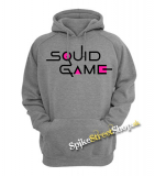 SQUID GAME - Logo Colour Pink - šedá pánska mikina