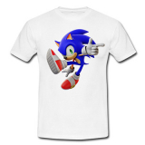 SONIC THE HEDGEHOG - Ježko Sonic - biele pánske tričko