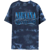 NIRVANA - Nevermind Wavy Logo - modré pánske tričko
