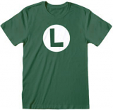 SUPER MARIO - Luigi Logo - fľaškovo-zelené pánske tričko