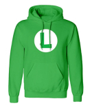 SUPER MARIO - Luigi Logo - zelená detská mikina