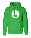 SUPER MARIO - Luigi Logo - zelená pánska mikina