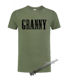GRANNY HORROR VILLAGE - Logo - olivové pánske tričko