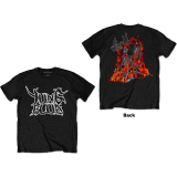 YUNGBLUD - Weird Flaming Skeletons - čierne pánske tričko