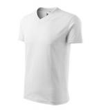 Pánske tričko V-NECK - Biele