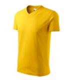 Pánske tričko V-NECK - Žlté