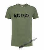 ICED EARTH - Logo - olivové pánske tričko