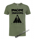 IMAGINE DRAGONS - Evolve Triangle Black - olivové pánske tričko