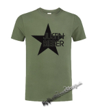 JUSTIN BIEBER - Star - olivové pánske tričko