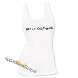 RED HOT CHILI PEPPERS - Written Logo By The Way - Ladies Vest Top - biele