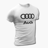 AUDI - Logo - biele pánske tričko