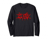 LIL NAS X - Red Logo - čierne pánske tričko s dlhými rukávmi