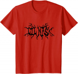 LIL NAS X - Black Logo - červené pánske tričko